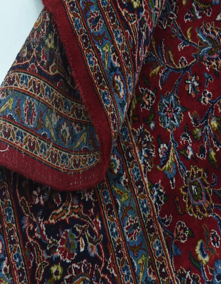 Detail image of  9' 10 x 12' 7  Hand Knotted Mashad Persian Wool Rug