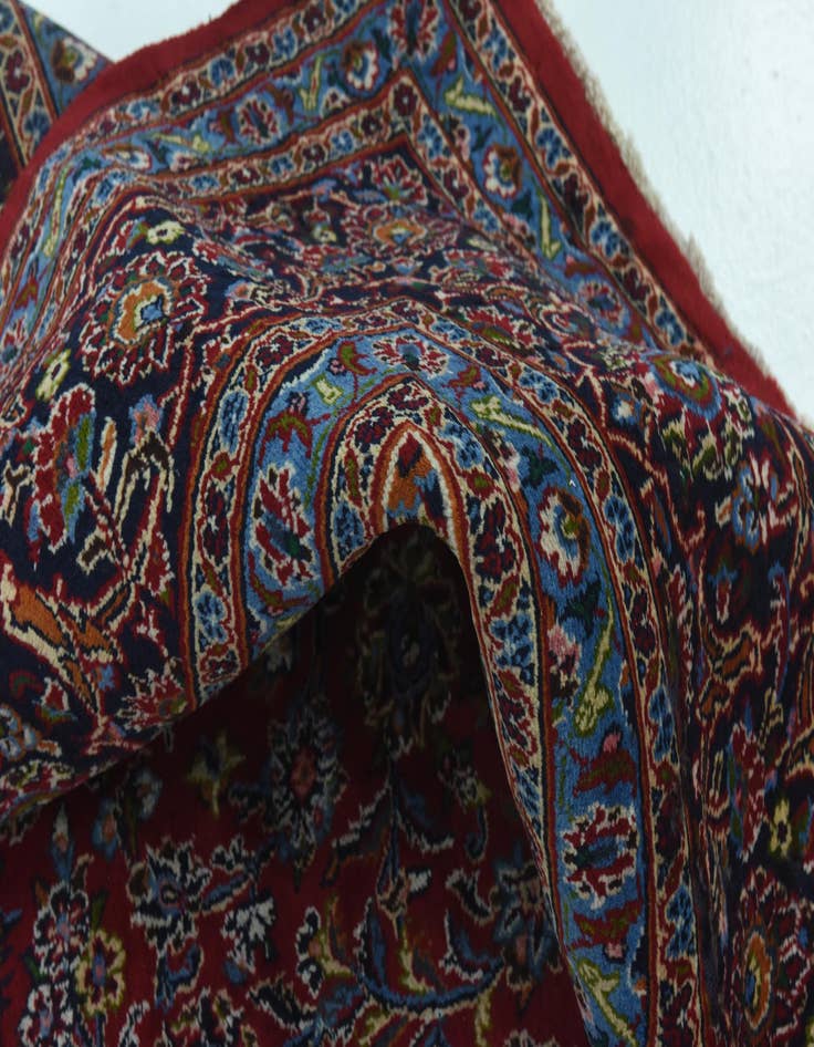 Detail image of  9' 10 x 12' 7  Hand Knotted Mashad Persian Wool Rug