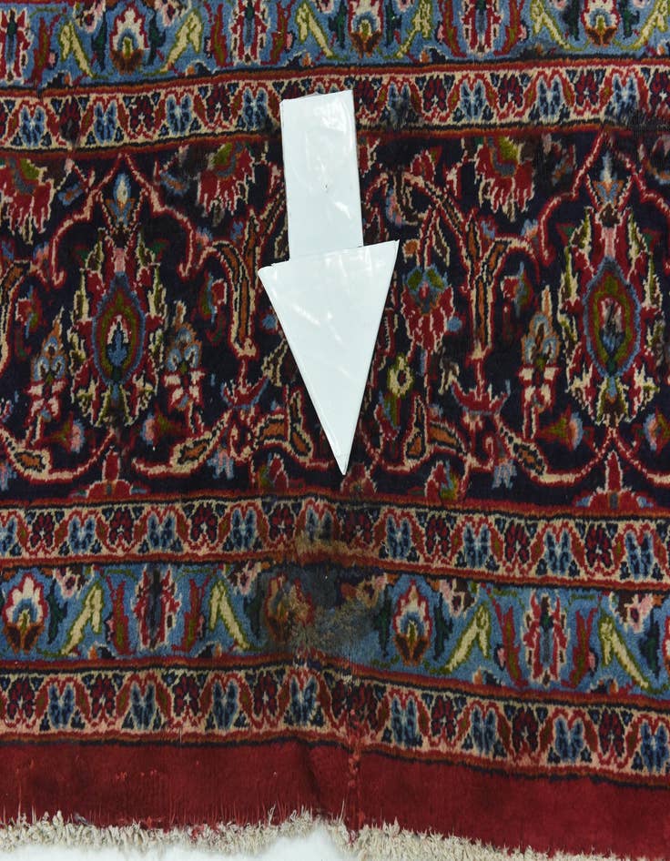 Detail image of  9' 10 x 12' 7  Hand Knotted Mashad Persian Wool Rug