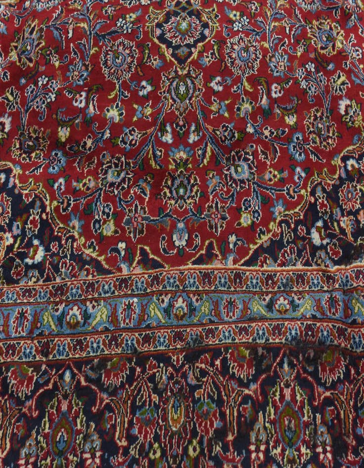 Detail image of  9' 10 x 12' 7  Hand Knotted Mashad Persian Wool Rug