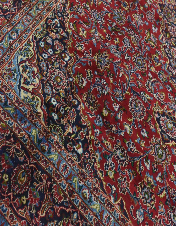 Detail image of  9' 10 x 12' 7  Hand Knotted Mashad Persian Wool Rug
