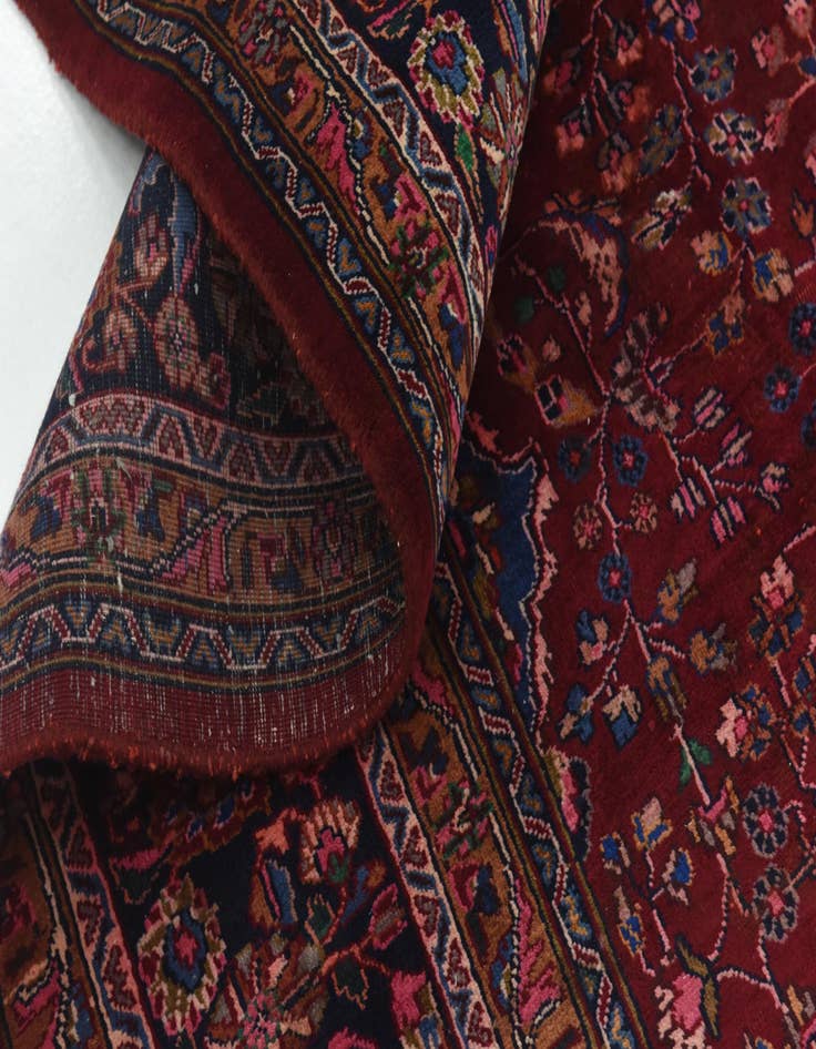 Detail image of  9' 7 x 12' 6  Hand Knotted Mashad Persian Wool Rug