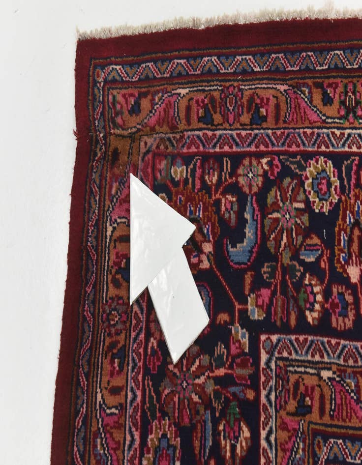 Detail image of  9' 7 x 12' 6  Hand Knotted Mashad Persian Wool Rug