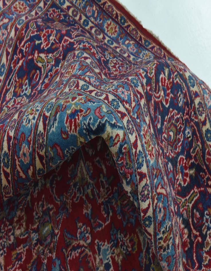 Detail image of  9' 8 x 12' 5  Hand Knotted Mashad Persian Wool Rug