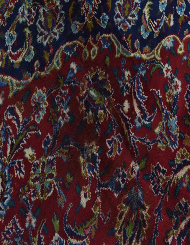 Detail image of  10' x 12' 8  Hand Knotted Mashad Persian Wool Rug