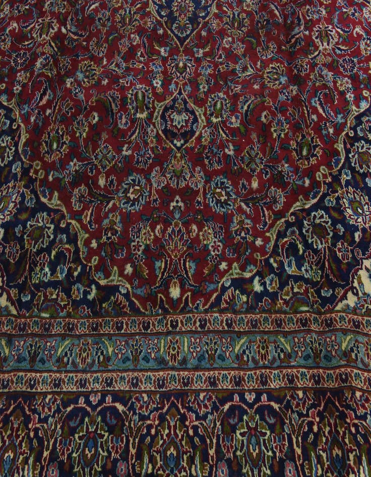Detail image of  10' x 12' 8  Hand Knotted Mashad Persian Wool Rug