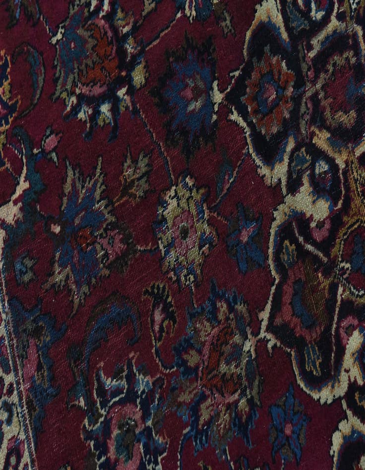 Detail image of 10' x 13' Hand Knotted Mashad Persian Wool Rug