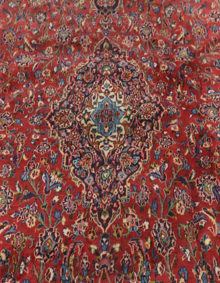 Detail image of  9' 7 x 13' 2  Hand Knotted Mashad Persian Wool Rug