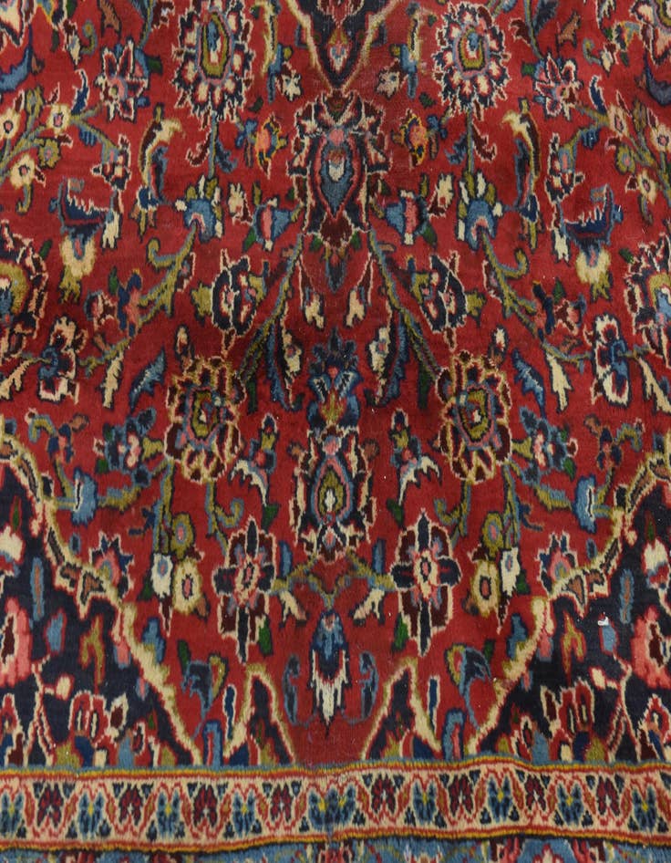 Detail image of  9' 7 x 13' 2  Hand Knotted Mashad Persian Wool Rug