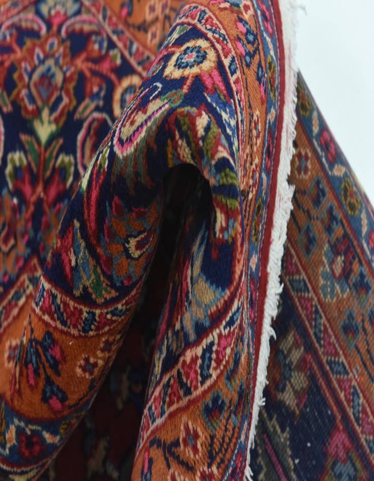 Detail image of  9' 9 x 12' 9  Hand Knotted Mashad Persian Wool Rug