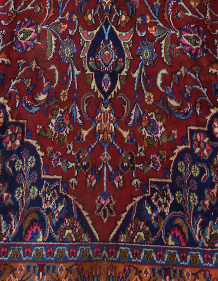 Detail image of  9' 9 x 12' 9  Hand Knotted Mashad Persian Wool Rug