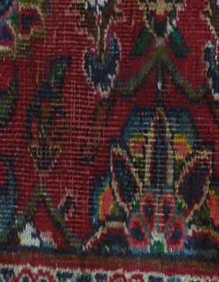 Detail image of  9' 8 x 12' 6  Hand Knotted Mashad Persian Wool Rug