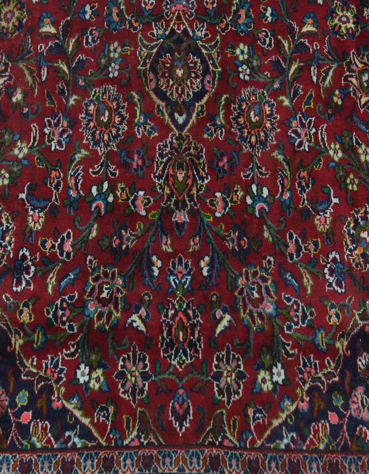 Detail image of  9' 8 x 12' 6  Hand Knotted Mashad Persian Wool Rug