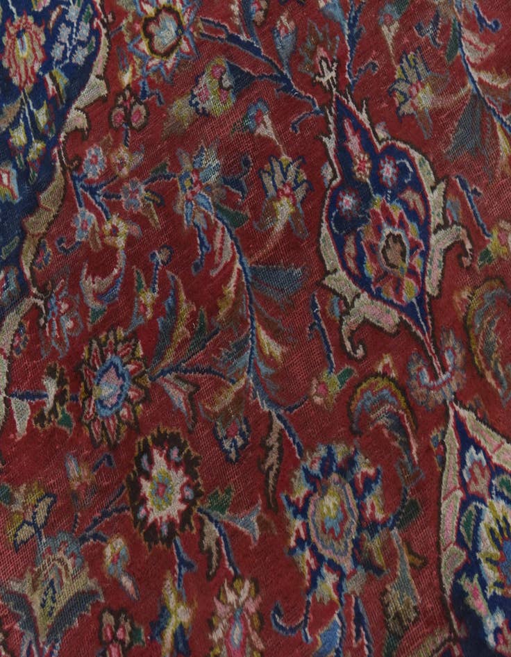 Detail image of  9' 8 x 12' 6  Hand Knotted Mashad Persian Wool Rug