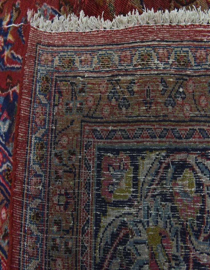 Detail image of  9' 8 x 12' 6  Hand Knotted Mashad Persian Wool Rug