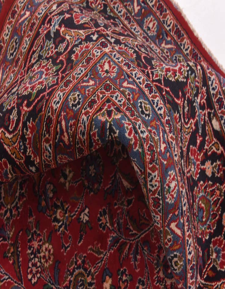 Detail image of  9' 9 x 12' 8  Hand Knotted Mashad Persian Wool Rug