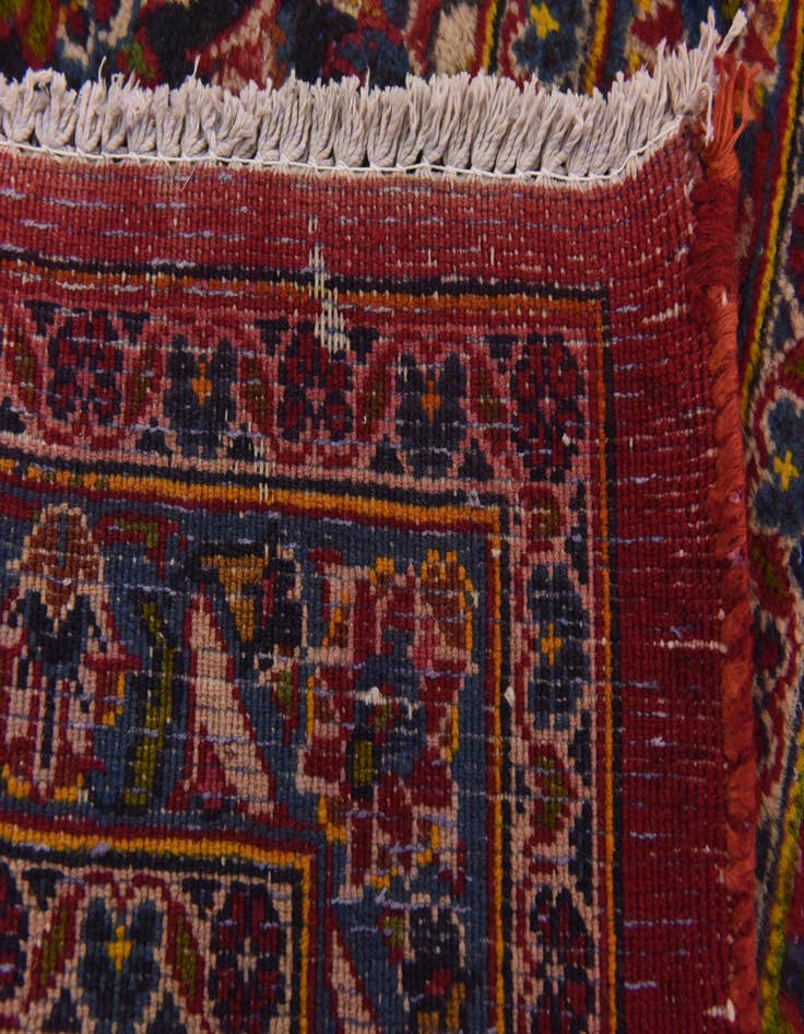 Detail image of  9' 9 x 12' 7  Hand Knotted Mashad Persian Wool Rug