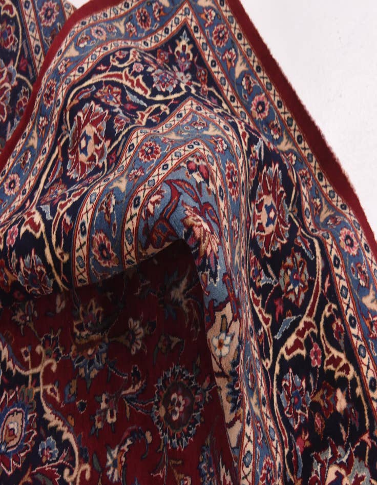 Detail image of  9' 9 x 12' 10  Hand Knotted Mashad Persian Wool Rug