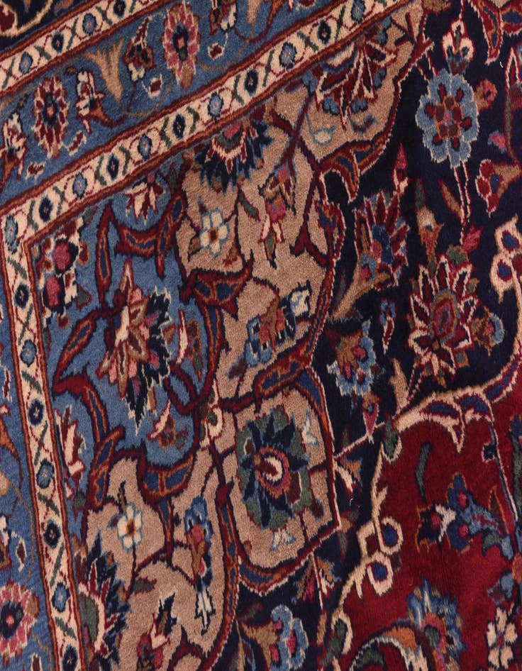 Detail image of  9' 9 x 12' 10  Hand Knotted Mashad Persian Wool Rug