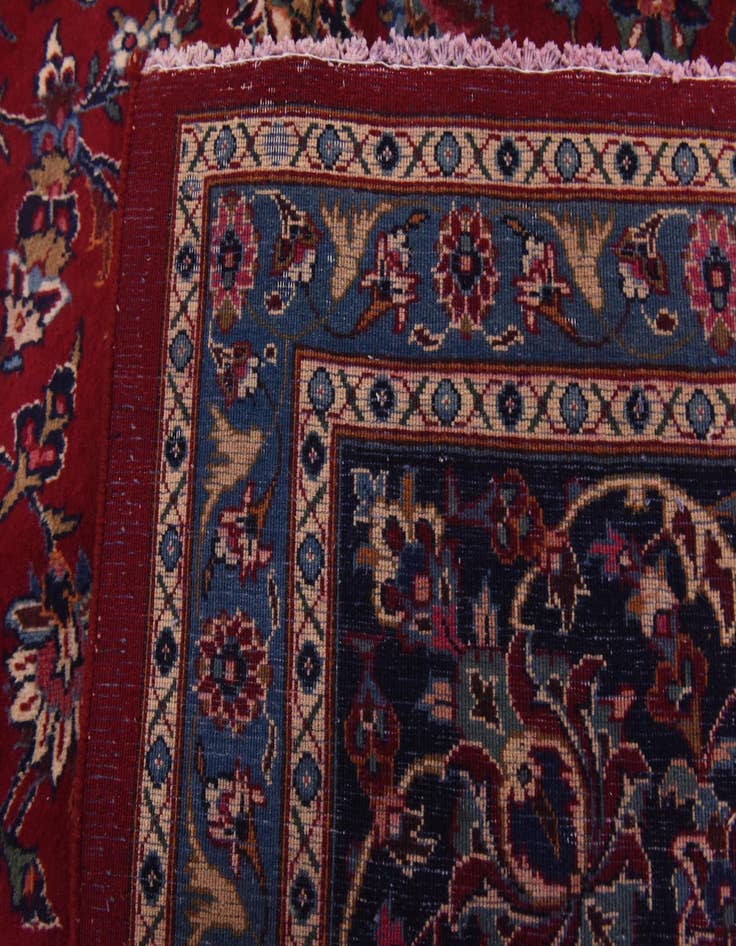 Detail image of  9' 9 x 12' 10  Hand Knotted Mashad Persian Wool Rug