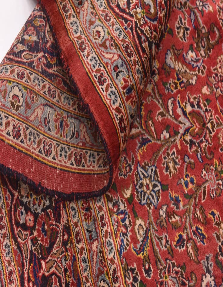 Detail image of  9' 6 x 13'  Hand Knotted Mashad Persian Wool Rug