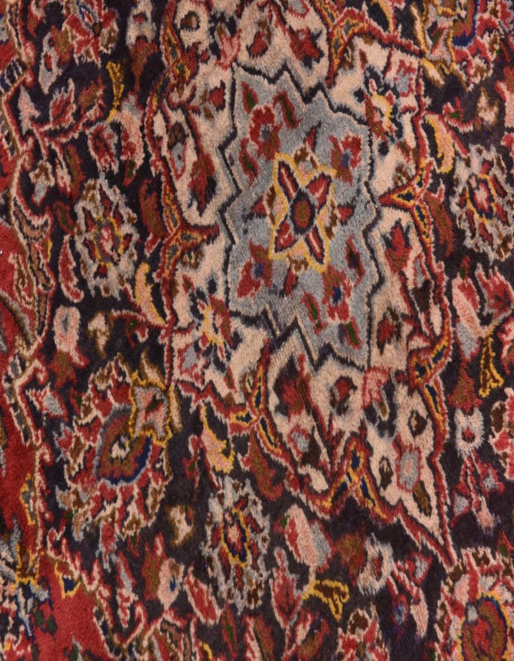Detail image of  9' 6 x 13'  Hand Knotted Mashad Persian Wool Rug
