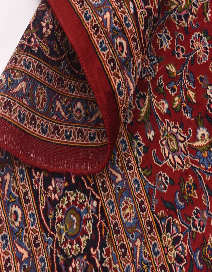 Detail image of  9' 6 x 13'  Hand Knotted Mashad Persian Wool Rug