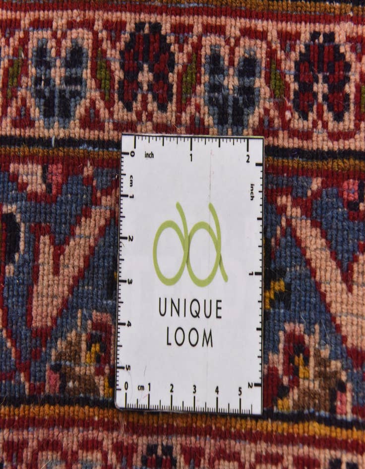 Detail image of  9' 6 x 13'  Hand Knotted Mashad Persian Wool Rug