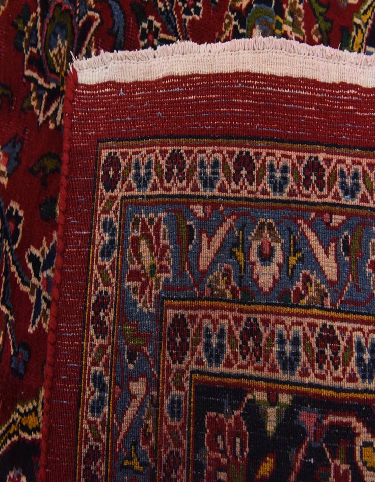 Detail image of  9' 6 x 13'  Hand Knotted Mashad Persian Wool Rug