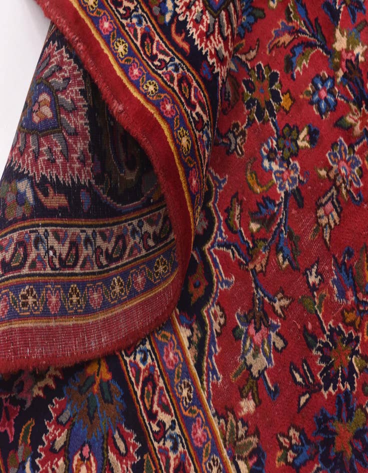 Detail image of  9' 8 x 12' 10  Hand Knotted Mashad Persian Wool Rug