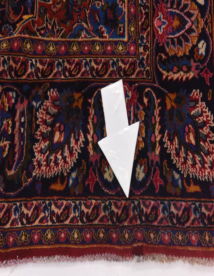 Detail image of  9' 8 x 12' 10  Hand Knotted Mashad Persian Wool Rug