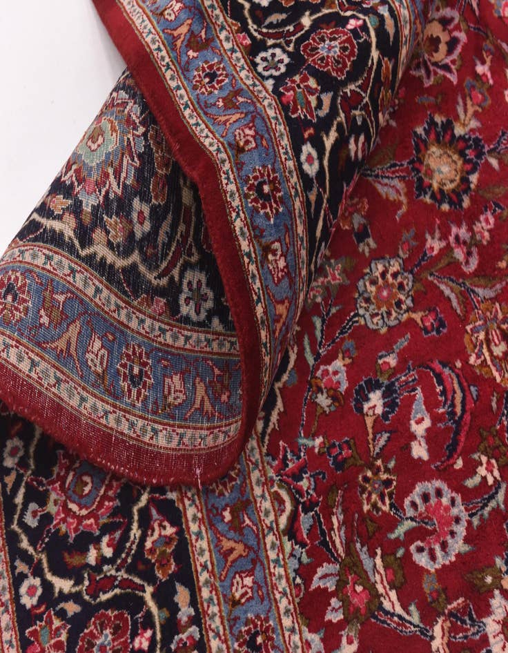 Detail image of  9' 9 x 12' 9  Hand Knotted Mashad Persian Wool Rug