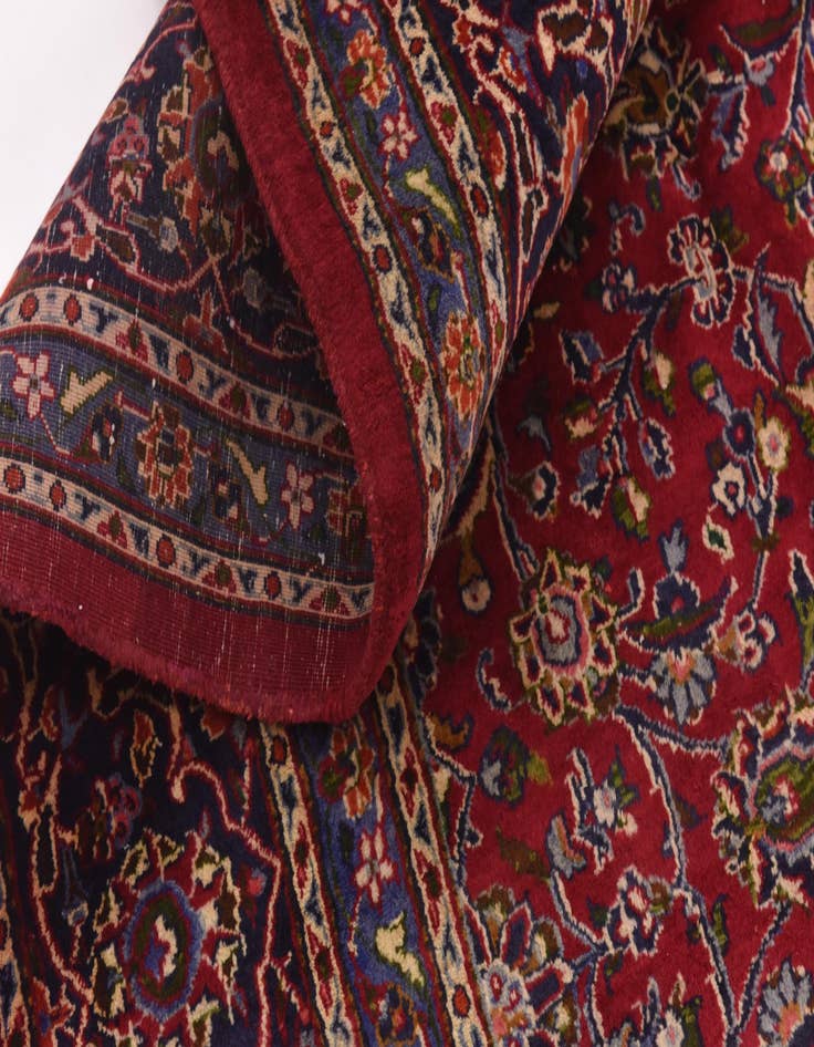 Detail image of  9' 9 x 12' 9  Hand Knotted Mashad Persian Wool Rug