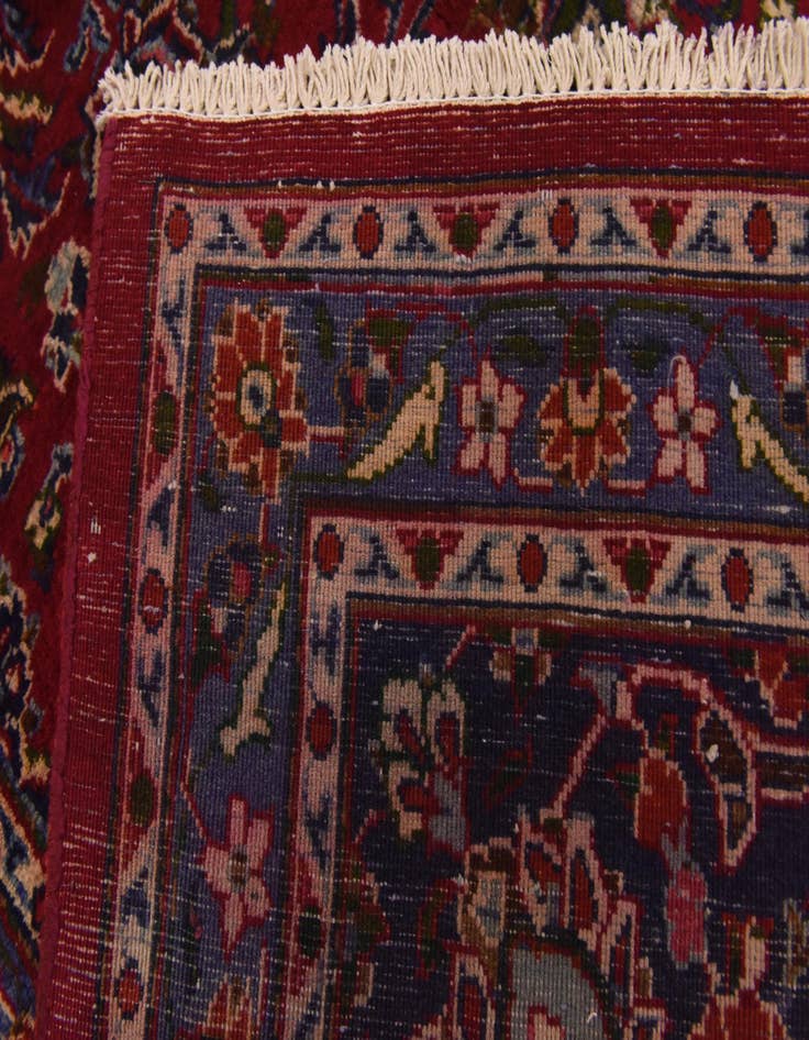 Detail image of  9' 9 x 12' 9  Hand Knotted Mashad Persian Wool Rug