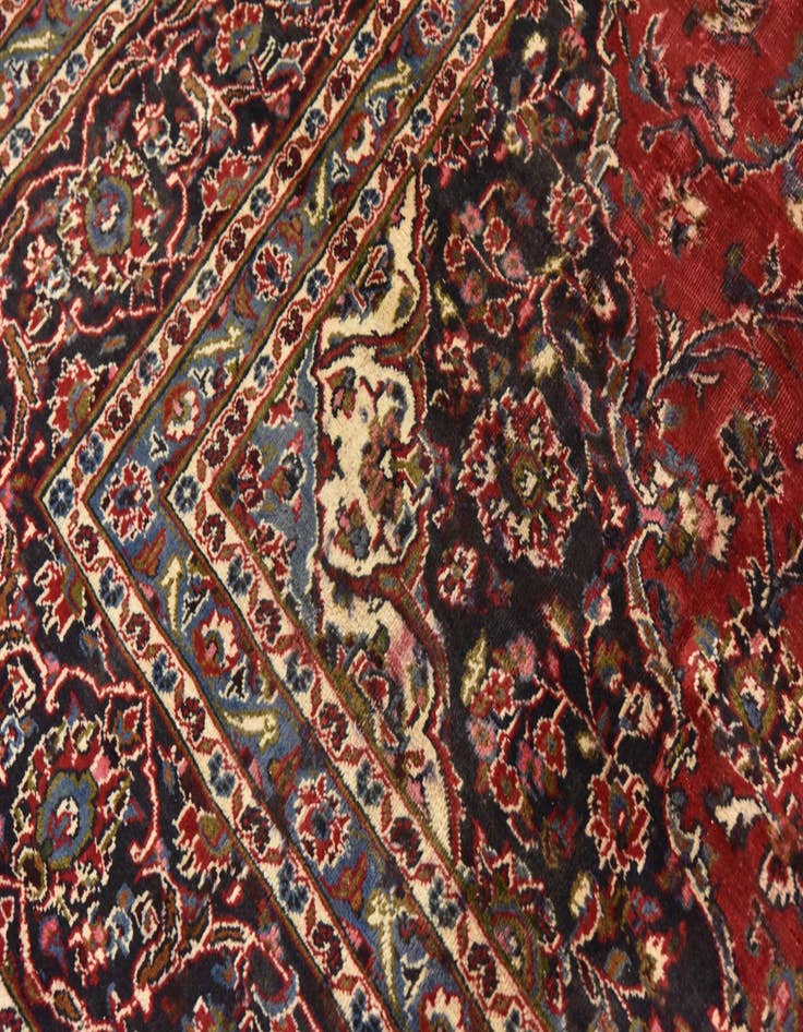 Detail image of  9' 10 x 12' 7  Hand Knotted Mashad Persian Wool Rug