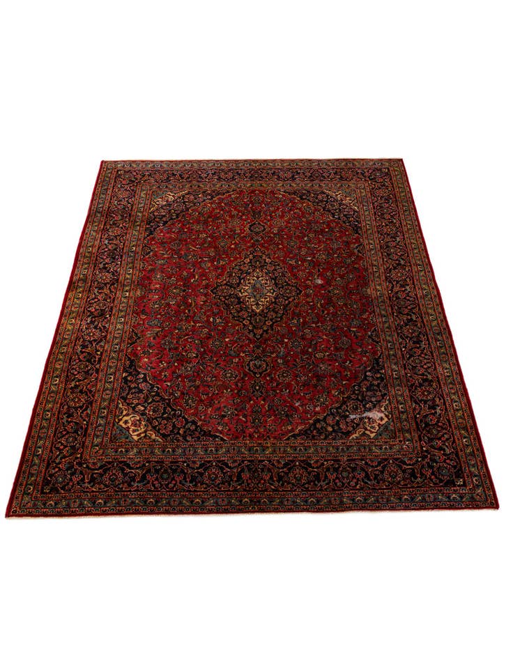 Detail image of  9' 6 x 12' 10  Hand Knotted Mashad Persian Wool Rug