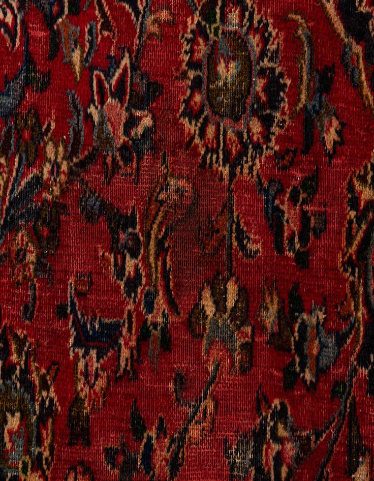 Detail image of  9' 6 x 12' 10  Hand Knotted Mashad Persian Wool Rug