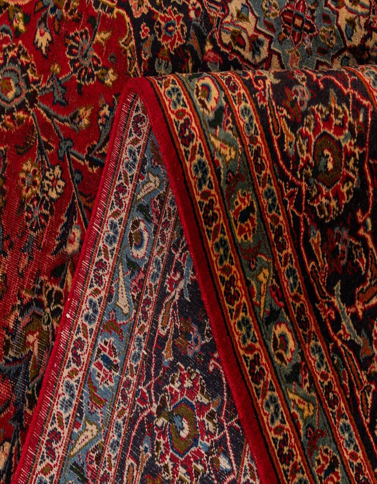 Detail image of  9' 6 x 12' 10  Hand Knotted Mashad Persian Wool Rug