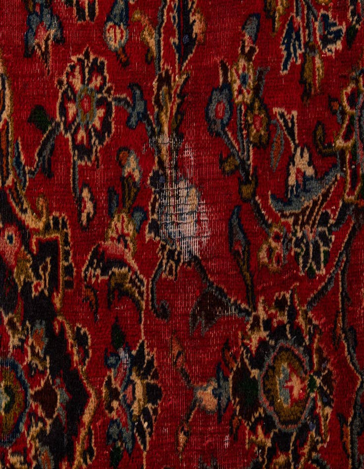 Detail image of  9' 6 x 12' 10  Hand Knotted Mashad Persian Wool Rug