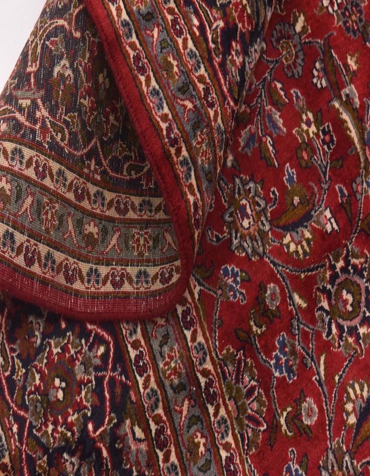 Detail image of  9' 7 x 12' 4  Hand Knotted Mashad Persian Wool Rug