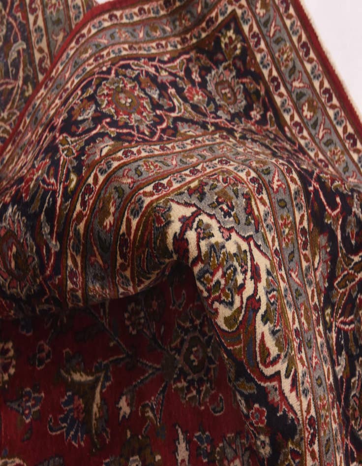 Detail image of  9' 7 x 12' 4  Hand Knotted Mashad Persian Wool Rug