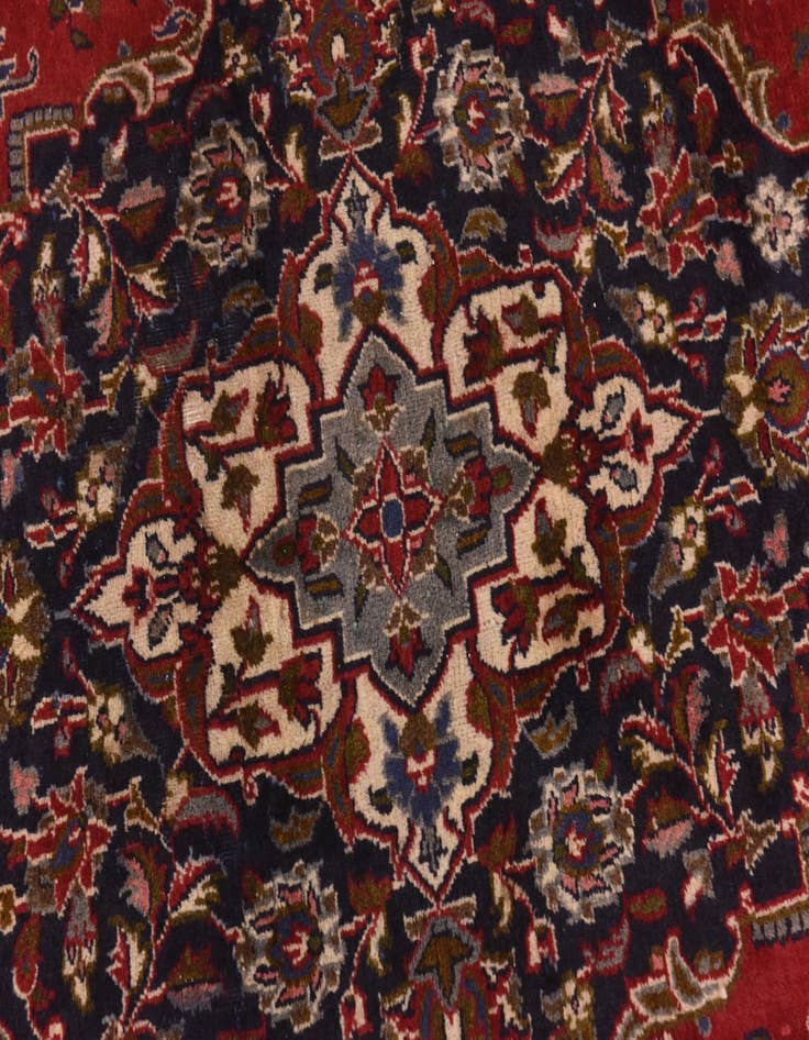 Detail image of  9' 7 x 12' 4  Hand Knotted Mashad Persian Wool Rug