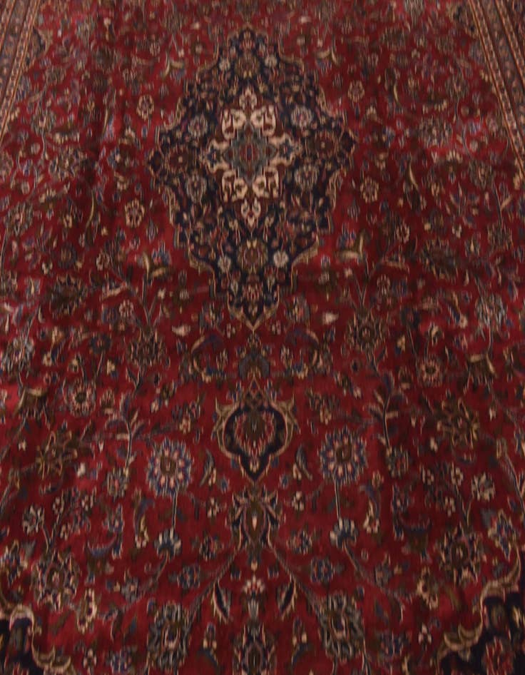 Detail image of  9' 7 x 12' 4  Hand Knotted Mashad Persian Wool Rug