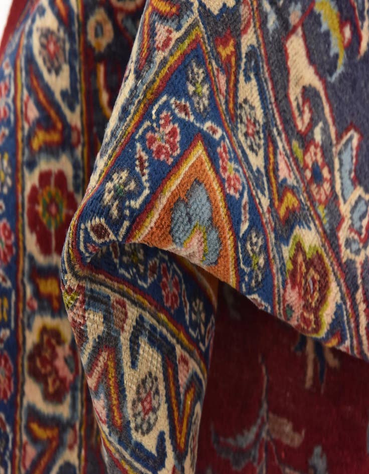 Detail image of  9' 8 x 12' 7  Hand Knotted Mashad Persian Wool Rug