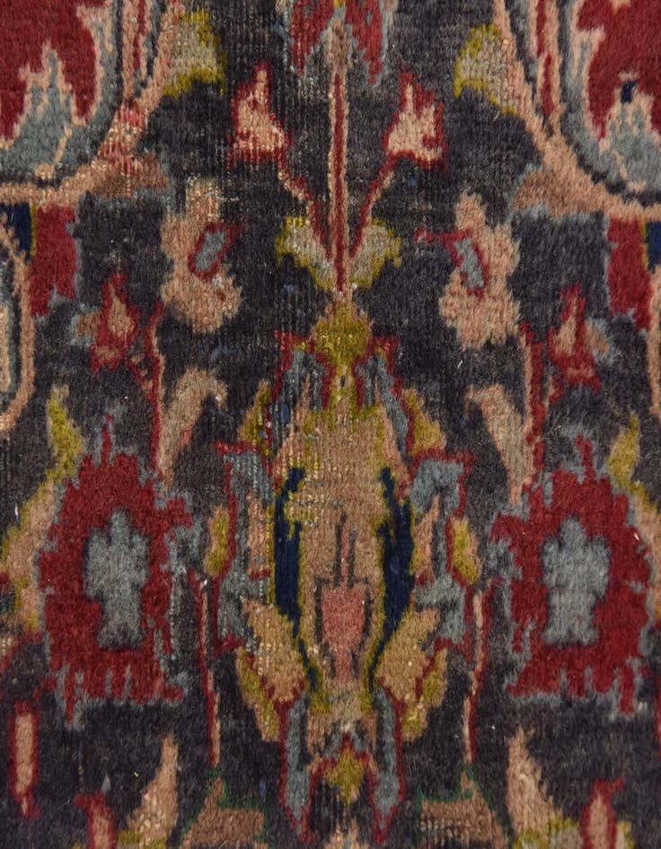 Detail image of  9' 8 x 12' 7  Hand Knotted Mashad Persian Wool Rug
