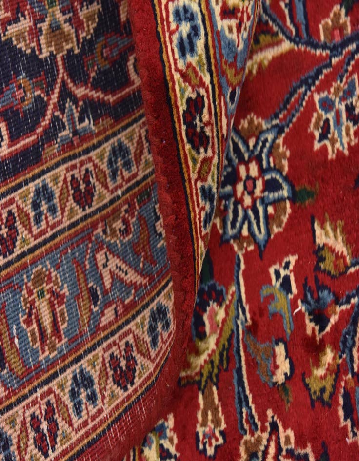 Detail image of  9' 9 x 12' 6  Hand Knotted Mashad Persian Wool Rug