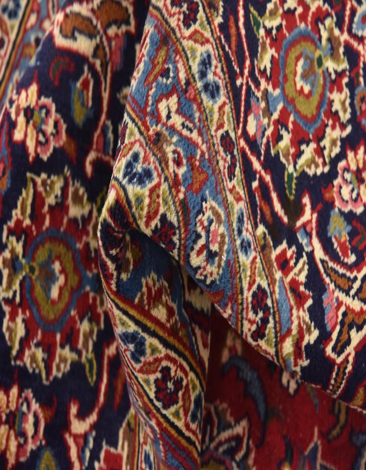 Detail image of  9' 9 x 12' 6  Hand Knotted Mashad Persian Wool Rug