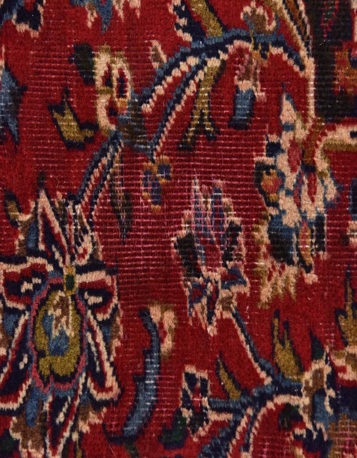 Detail image of  9' 9 x 12' 6  Hand Knotted Mashad Persian Wool Rug