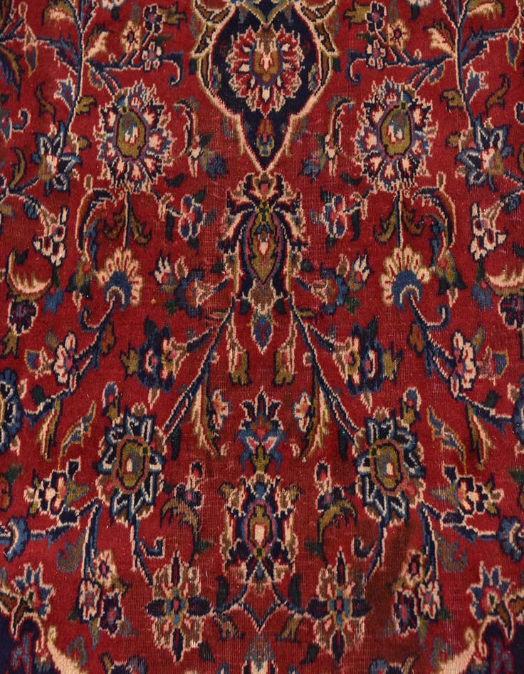 Detail image of  9' 9 x 12' 6  Hand Knotted Mashad Persian Wool Rug