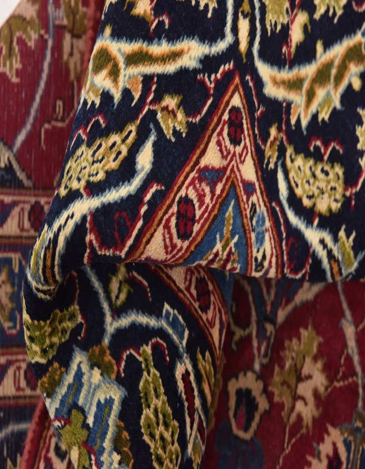 Detail image of  9' 8 x 12' 8  Hand Knotted Mashad Persian Wool Rug